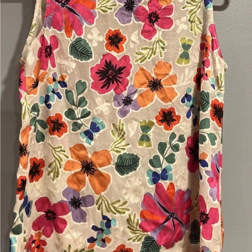 NWT Saint + Sofia Florence Tank Floral US Size 6 Viscose Blend Sleeveless Top